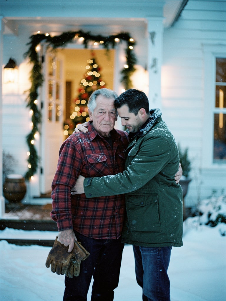 Illustrative Christmas scene for Dad