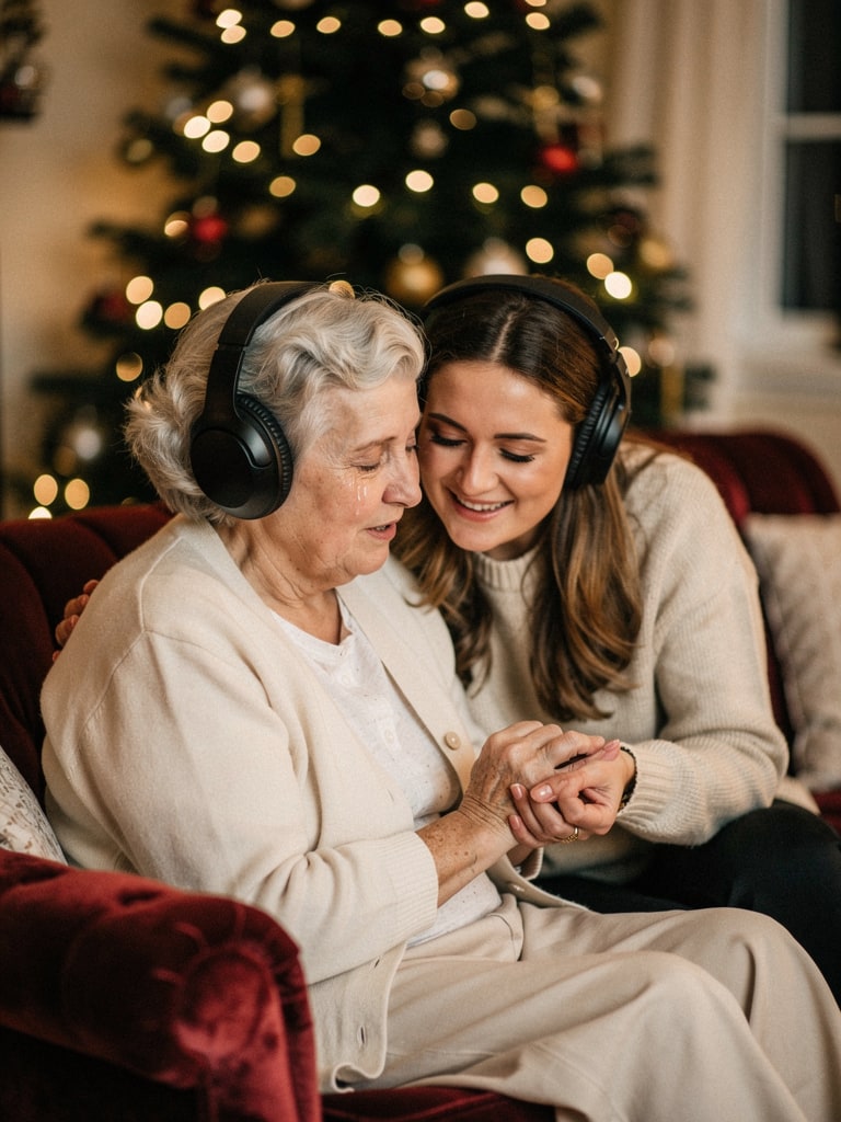 Illustrative Christmas scene for Grandma